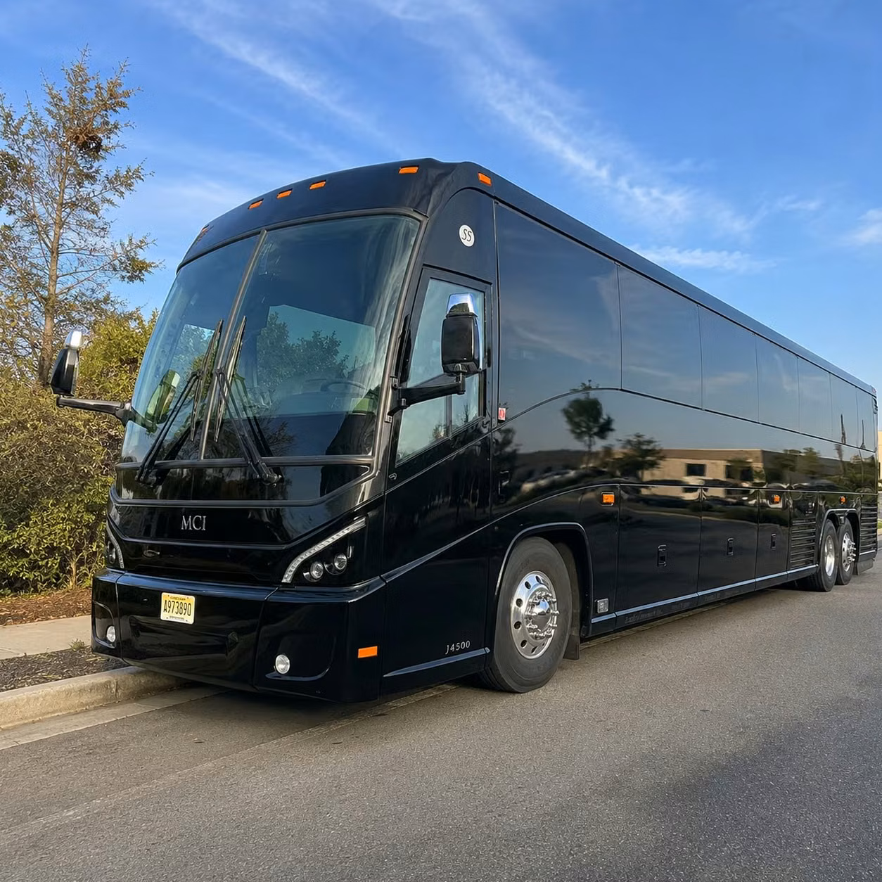 redford charter bus rental exterior